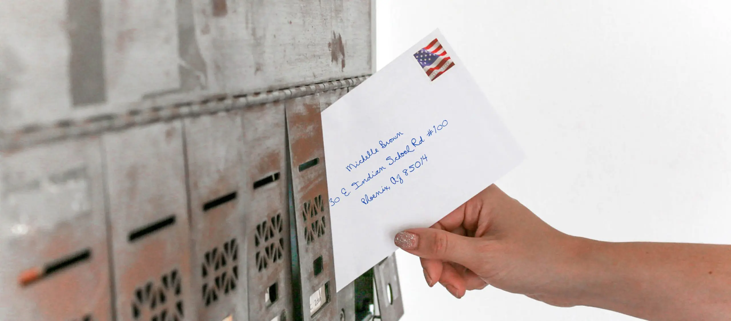handwritten direct mail addressed to client 