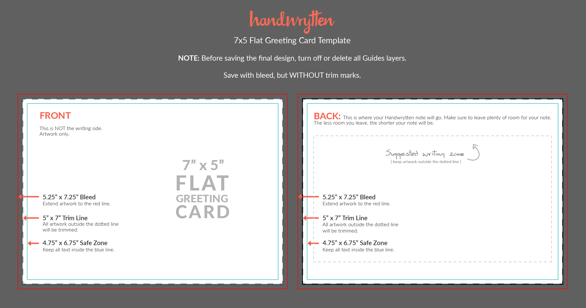 flat greeting card template