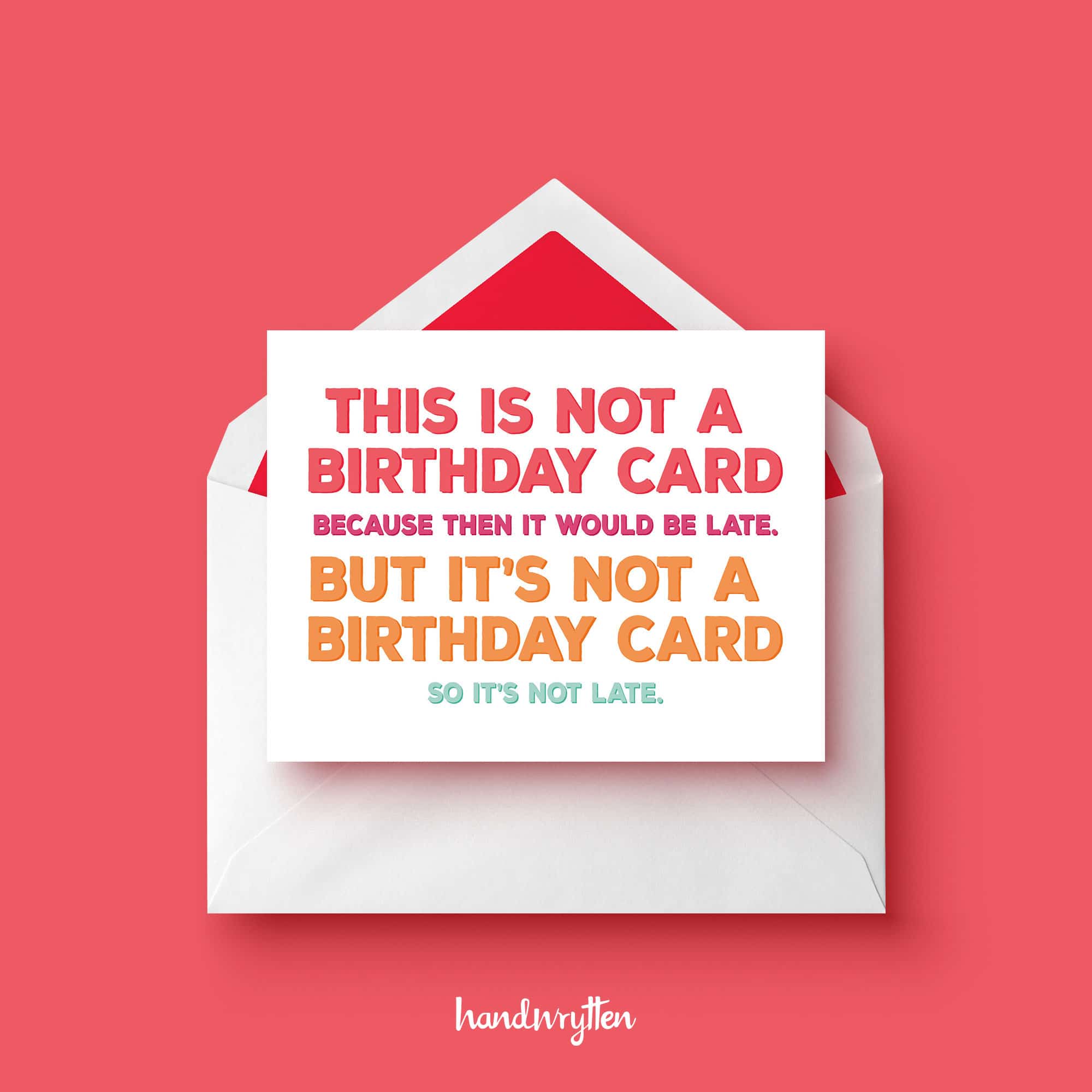 What to Write in a Belated Birthday Card - Handwrytten